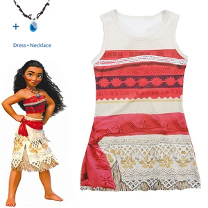 Платье Моаны для девочек, летнее пляжное платье для косплея, детская вечеринка, принцесса, косплей