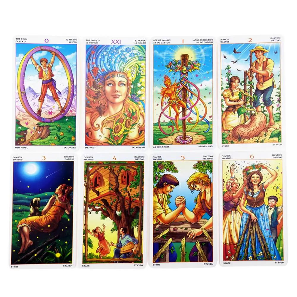 Настольная игра 78-card Wheel Of The Year Read Fate Tarot Card для личного использования