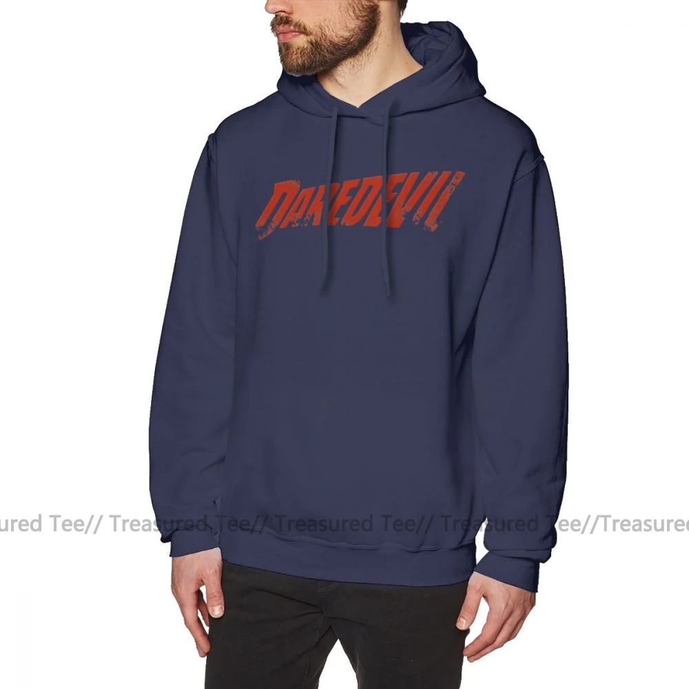 Daredevil худи Daredevil толстовки мужские хлопковый пуловер с капюшоном модная уличная одежда длинные фиолетовые зимние большие толстовки - Цвет: Navy Blue