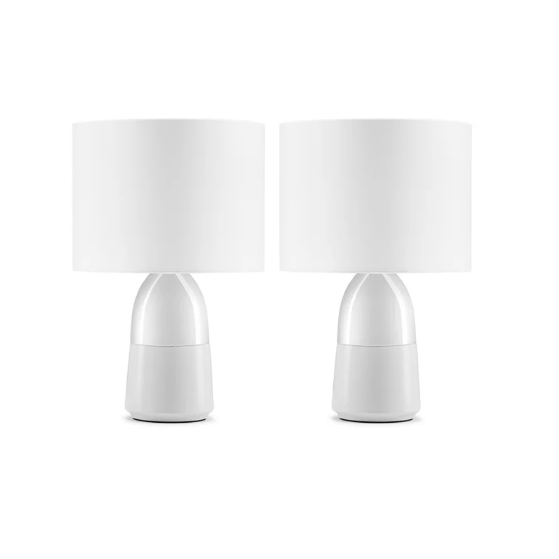 White 2pcs 2 шт Xiaomi Youpin прикроватная лампа для спальни с сенсорным управлением ночник 3000K светодиодный светильник Северная Европа стильная настольная лампа низкое потребление - Цвет: White 2pcs