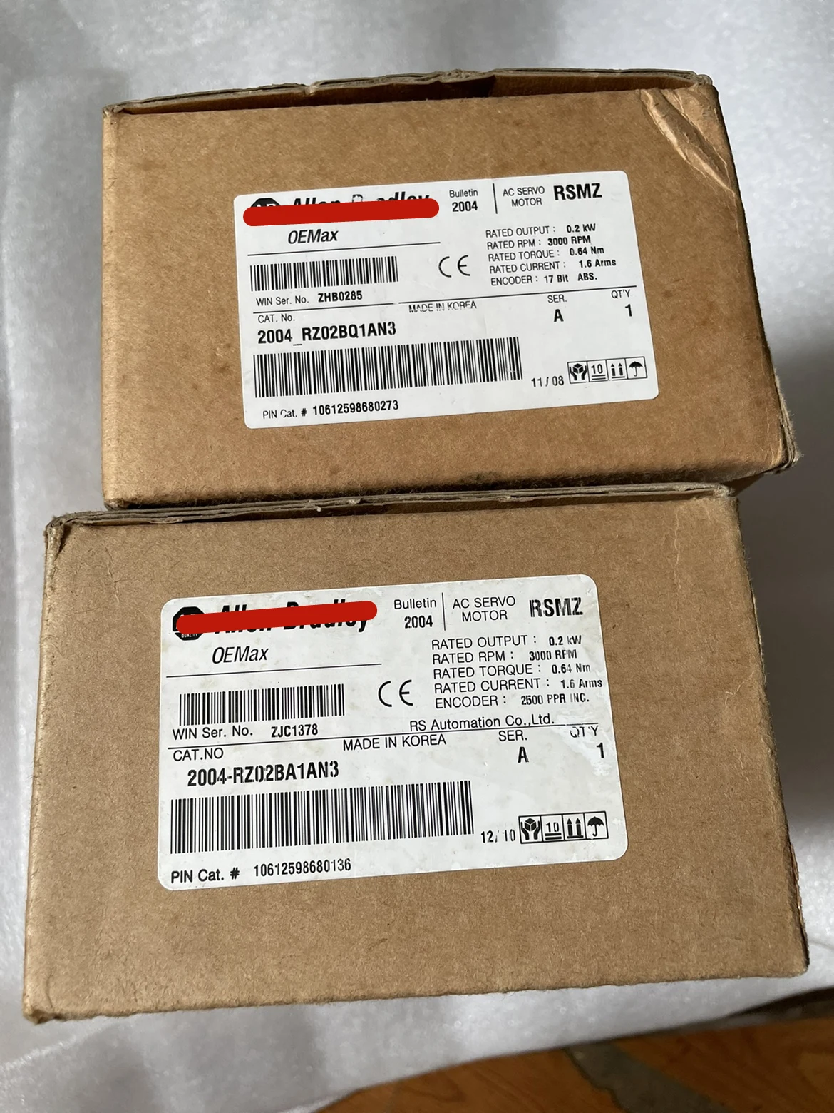 

New 2004-RZ02BQ1AN3 2004-RZ02BA1AB3 servo motor
