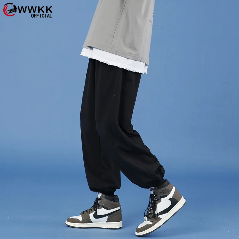 

WWKK Streetwear Pockets Harem Men Pants Hip Hop Summer Casual Sweatpants Male Joggers Black Fashion Harajuku Trousers