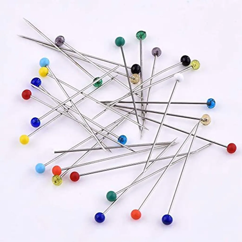 100 pieces Color pearlescent needle Bead Positioning Needle Sewing Beedle Stainless Steel Dressmaker Pins Diy Tool | Дом и сад