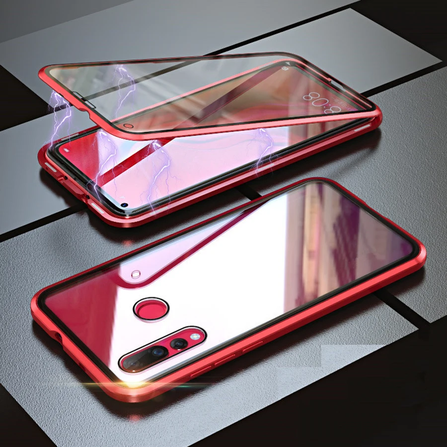 Магнитный чехол с передней и задней стеклами для Huawei Y9 Prime 2019 телефона P Smart Z |