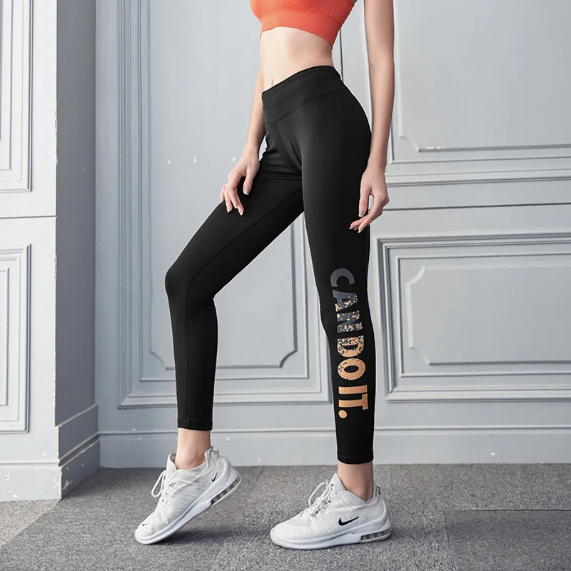Женские штаны для фитнеса и йоги тонкие спортивные Леггинсы с высокой талией