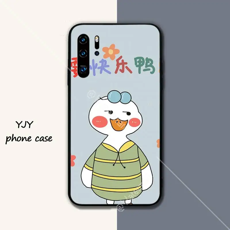 

super cute duck Couple Silicone phone cover case for Huawei P9 lite 2016 2017 P 10 P20 PRO P30 P40 lite P smart 2019 2020 funda