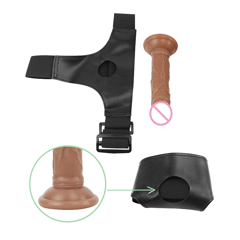 Лесбийский страпон фаллоимитатор трусики реалистичный силиконовый ремешок для