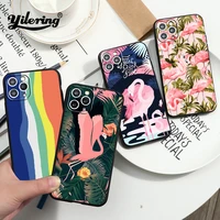 fashion flamingo black soft phone case for iphone 12 13 mini 11 pro max xs max se3 se2 se 2020 7 8 plus x xr case soft cover