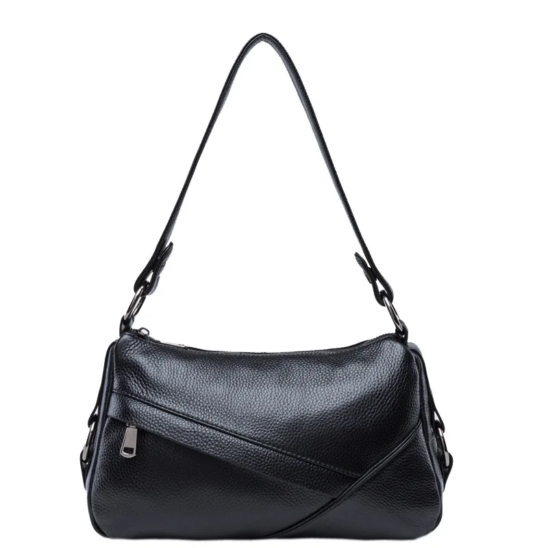 

Ladies shoulder bag 2021 new first layer cowhide dumplings personality fashion large capacity diagonal female bag