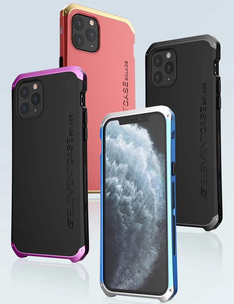 Металлический Алюминиевый Чехол Bumber для iphone 11, чехол-гибрид, задняя крышка из поликарбоната для iphone 11 pro max, чехол, противоударный чехол, Fundas