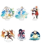 Фигурка аниме Genshin Impact, фигурка ноэлле, новинка, кожа, милая акриловая модель на подставке, тарелка, настольный декор, стоя для подарка другу