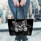 FORUDESIGNSмилые животные черная кошка Брендовая дизайнерская обувь для женщин сумки повседневные роскошные женские Crossdody Сумка-тоут сумки большой Bolsa Сумки из искусственной кожи
