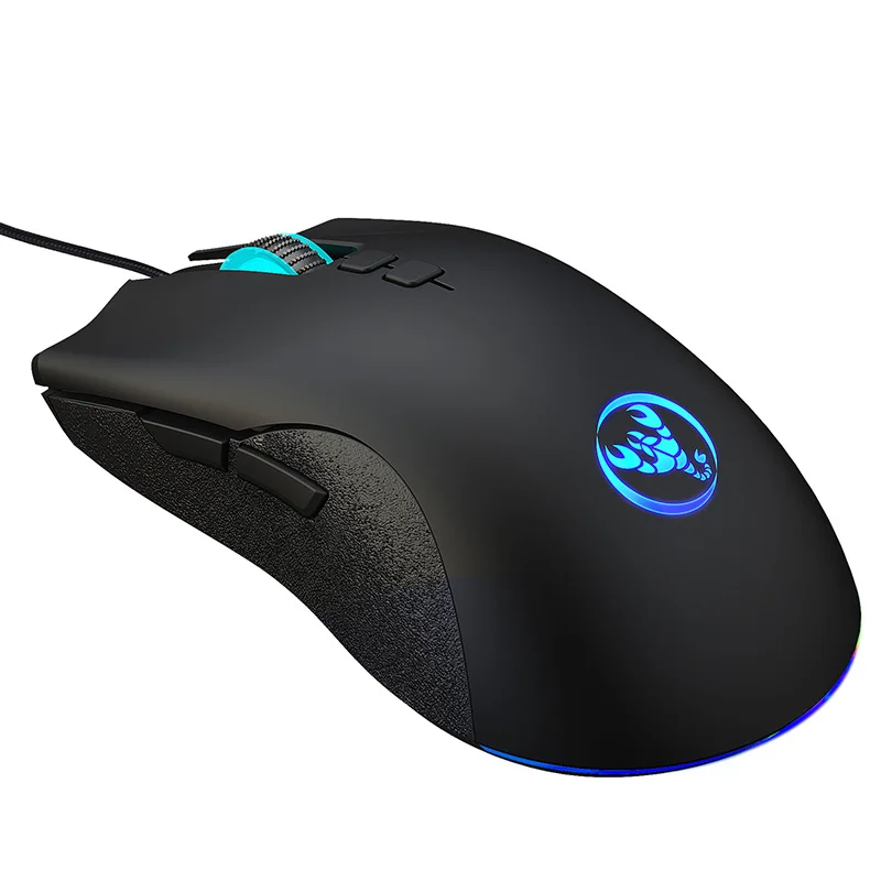 

Оптическая мышь для компьютерных игр, цветная мышь RGB для игр, 7 клавиш, 6400 DPI, USB