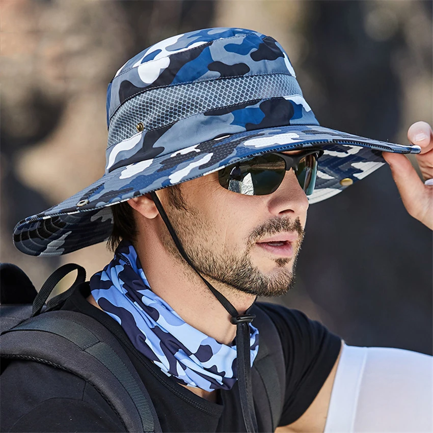 

Fishing Hat Men's Outdoor Foldable Breathable Sun Cap An Fisherman Sports Quick-drying Hiking Riding Camouflage Bucket Cap