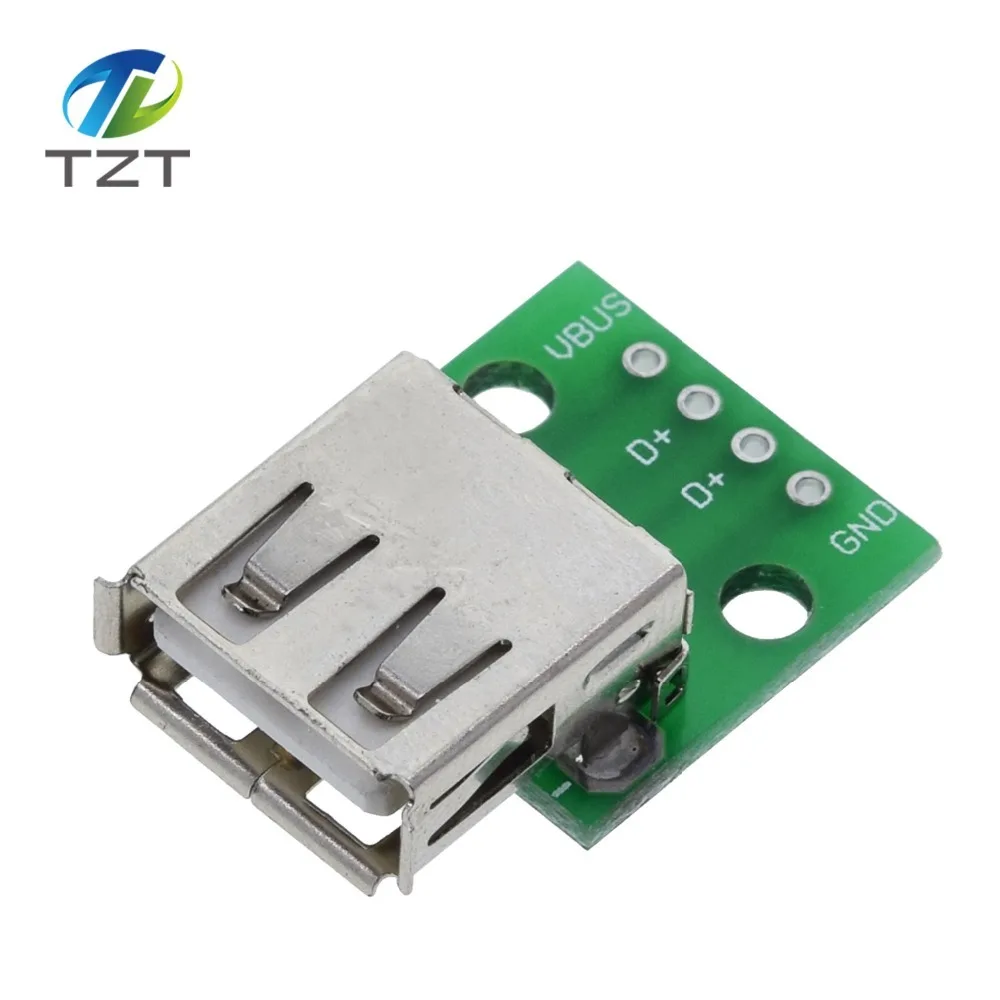 TZT MINI MICRO USB Для DIP адаптера/USB разъем 2,54 мм 5pin Женский Разъем b Тип USB2.0 Женский PCB конвертер USB-01