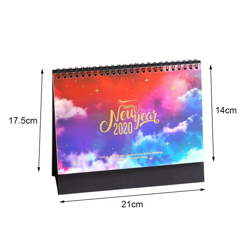 2020 мечтательный красочный настольный календарь стоящий милый бумажный памятка