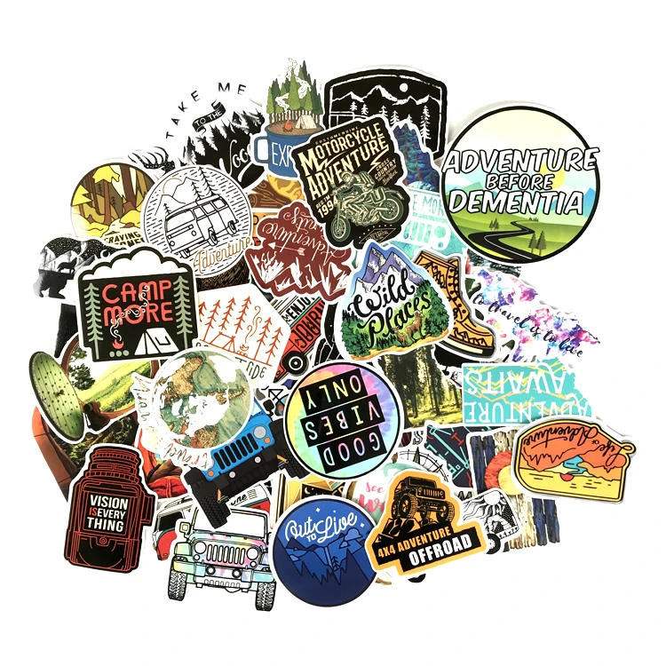 66 шт. походные наклейки с пейзажем на открытом воздухе приключения скалолазание