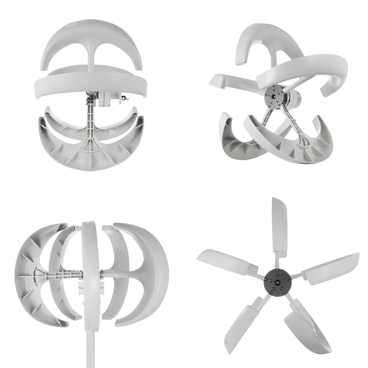 Генератор ветряной турбины 1600 Вт 12 В/24 В 5 лезвий фонарь вертикальная ось