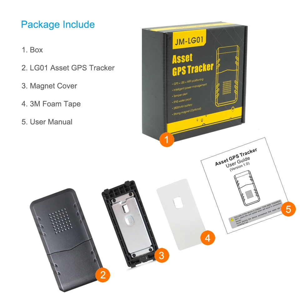 Concox Новый LG01 светильник и компактный актив gps трекер с + LBS Wi Fi позиционирование 2800