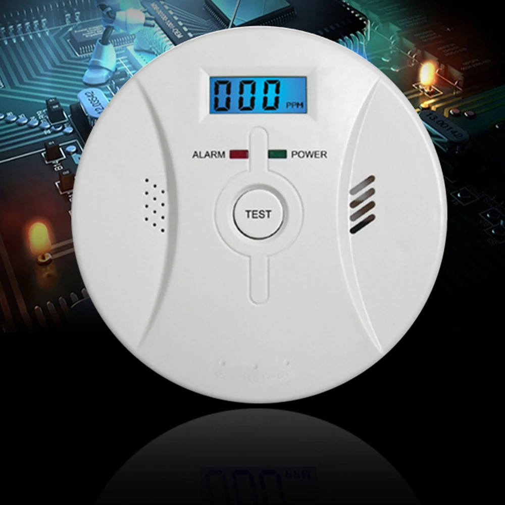 Независимый детектор аварийной сигнализации об отравлении угарным газом со