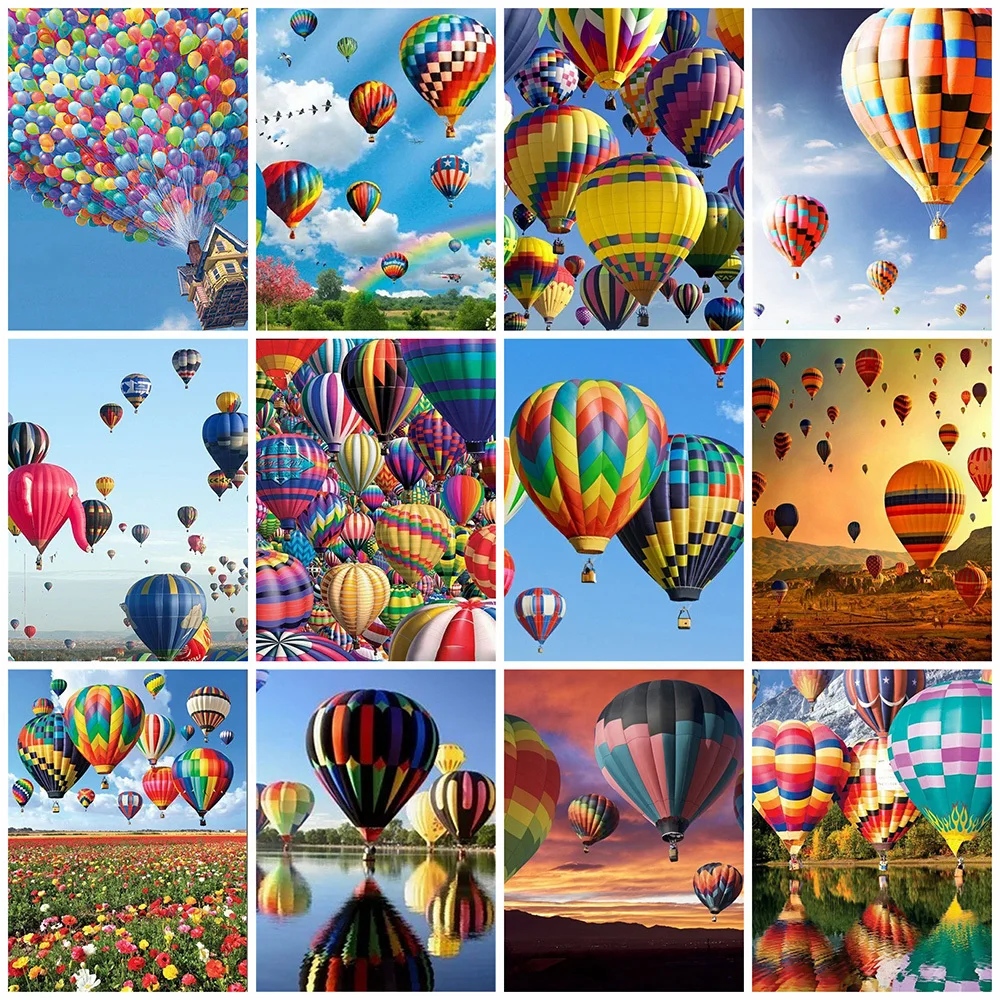 

HUACAN 5d Diamond Painting Balloon DIY Home Decor Full Square Diamond Embroidery Landscape Mosaic Handicraft Wall Art