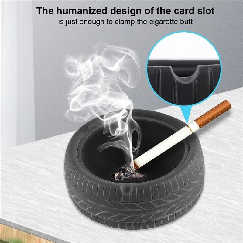 

Good-looking retro tire shape ashtray ashtray tray bracket resin ashtray cigarette ashtray living room decoration