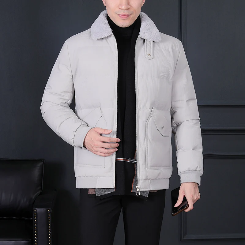 Men Autumn Winter Parkas Men Windproof Thick Warm Parkas Jacket Cotton clothes Fashion trend High Street Parkas Jacket Men