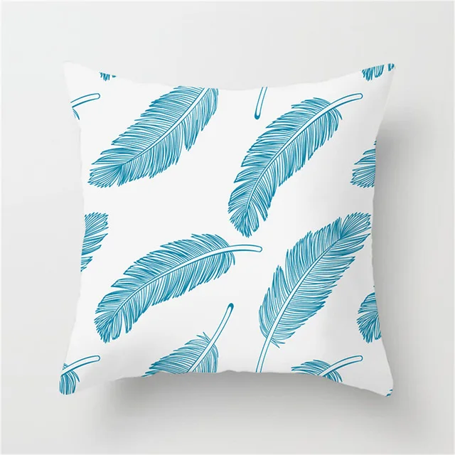 

Gradient colored feather cushion cover painted printing cushion cover for new room decoration office cushion cover decoration