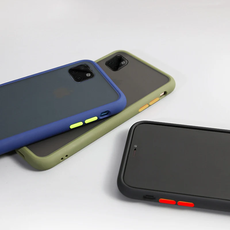 Чехол для Телефона IPhone 7 8 Plus X 11 Pro XR XS Max контрастный цвет прозрачный силикон ТПЭ противоударный прозрачный защитный чехол