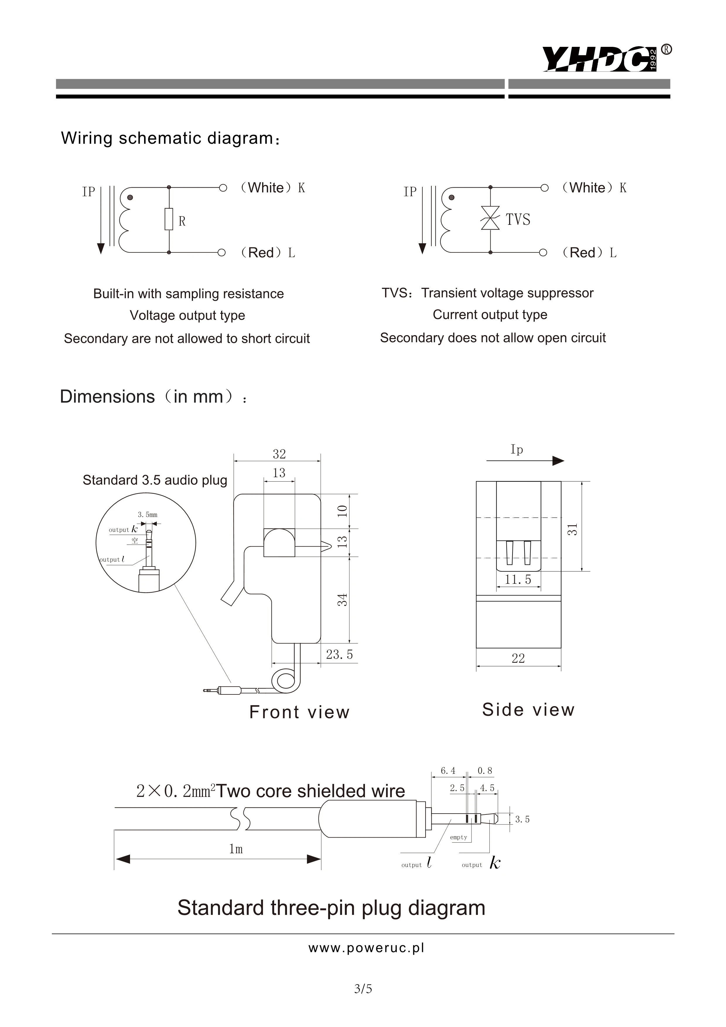 Бесплатная доставка SCT013 30A/1 в тип подвески сплит-сердечник Датчик тока