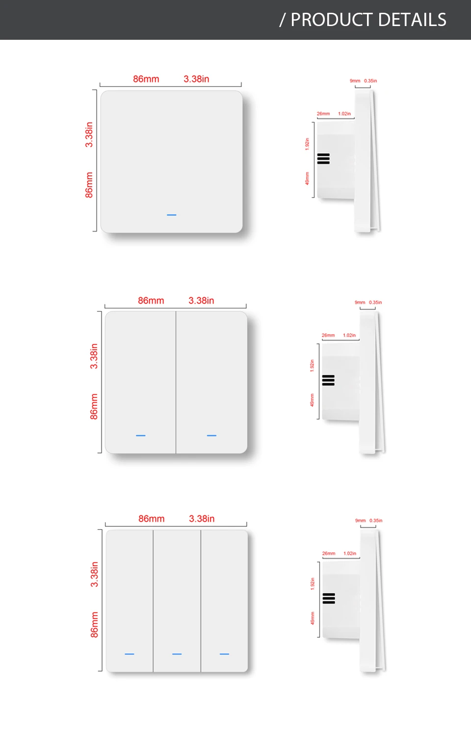 WI-FI "Умный" настенный wi-fi-выключатель RF433 кнопочный переключатель 1/2/3 банды Великобритании/ЕС Стандартный приложение Smart Life Беспроводной светильник переключатель дистанционного управления голосовым Управление