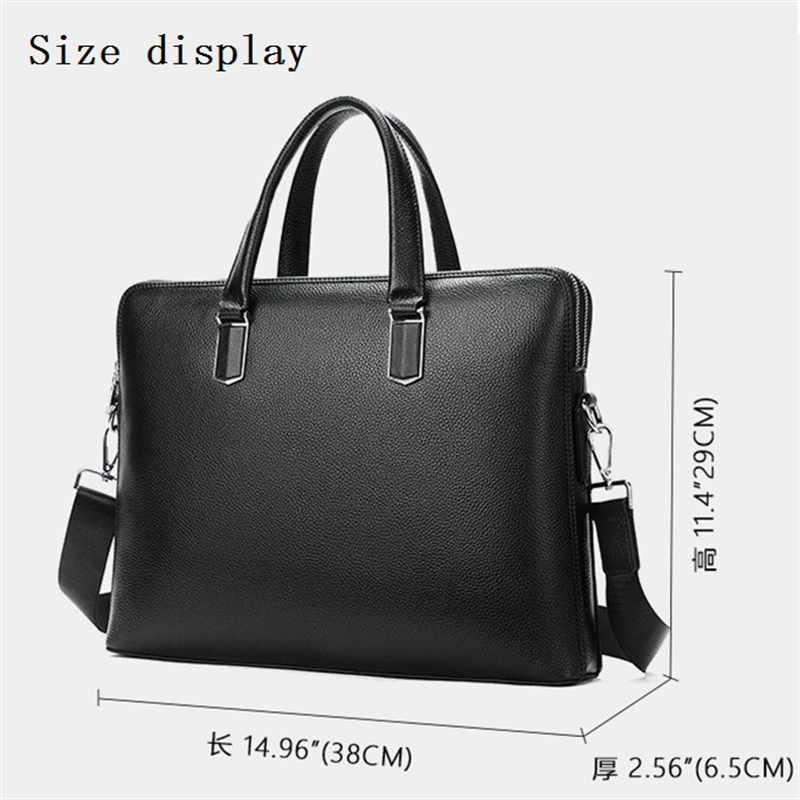 Men's Business Genuine Leather Briefcases For Laptop Bag Women's Totes Bag Leather Male Briefcase Shoulder Bag For Document Bags