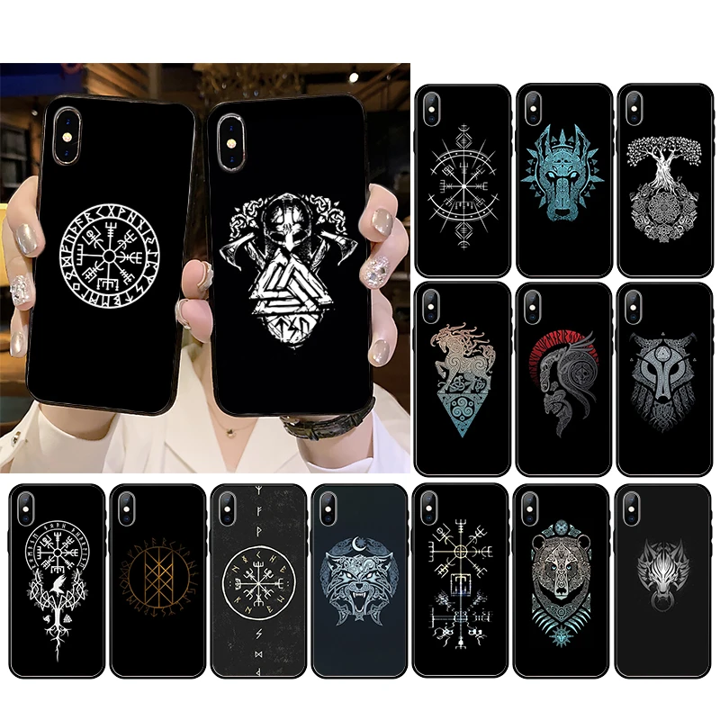 

Viking Vegvisir Odin Nordic Phone Case for iPhone 13 12 11 ProMax 12mini XS MAX XR SE2020 8 7 6 Plus X Case