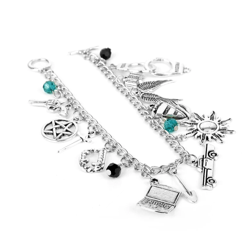 Браслет в стиле фильма сверхъестественное Миниатюрный пистолет Звездный меч