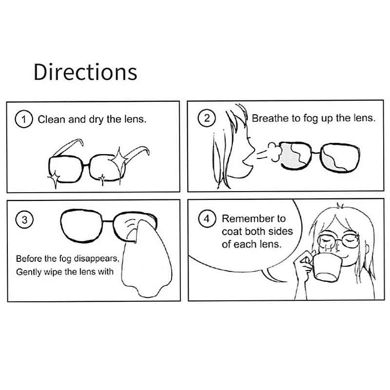 

5Pc Reusable Clean Without Traces Anti-fog Glasses Cloth Lens Anti-fog Cloth For Eyewear Accessories Prevent Fogging For Glasses