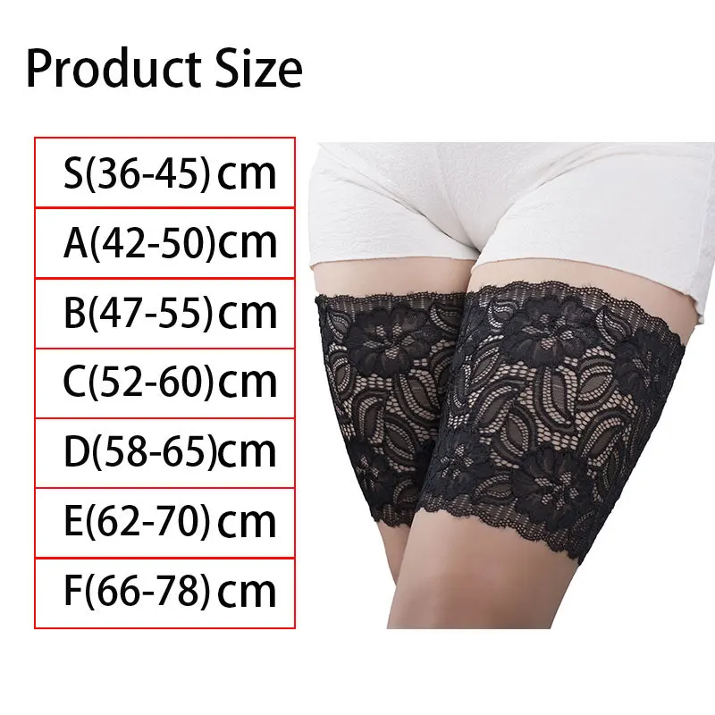 

1 Pair Sexy Leg Warmers Inner Thighs Bands For Women Silicone Anti Slip Garters High Stretch Anti Chafing Stockings Belt Summer
