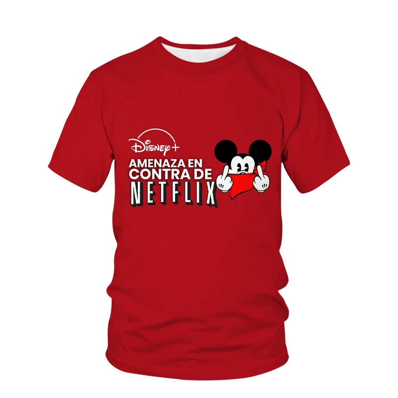 

2022 Summer Disney Mickey Mouse 3D Cartoon Fashion Print Children Boys Girls T-shirt Men's Women's T-shirt Oversized T-shirt Ton