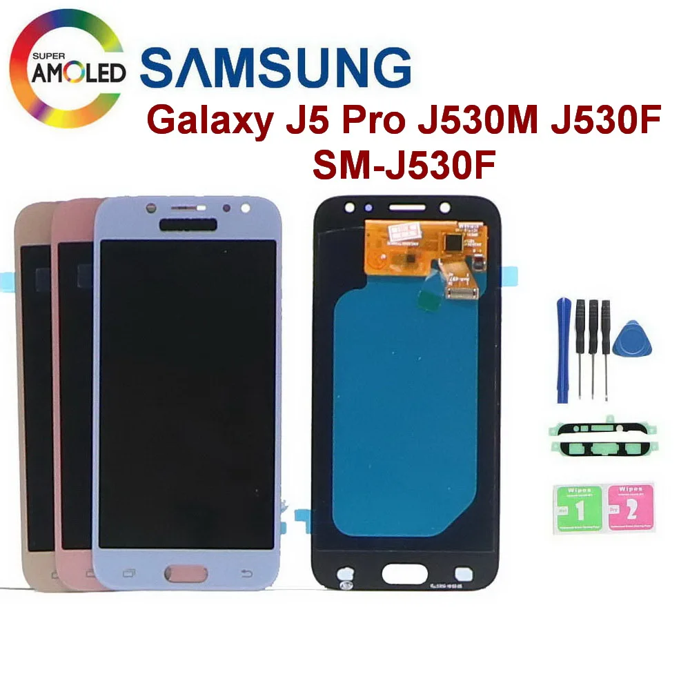 Super AMOLED для Samsung Galaxy J5 2017 Pro ЖК дисплей J530 J530F J530M SM сенсорный экран дигитайзер
