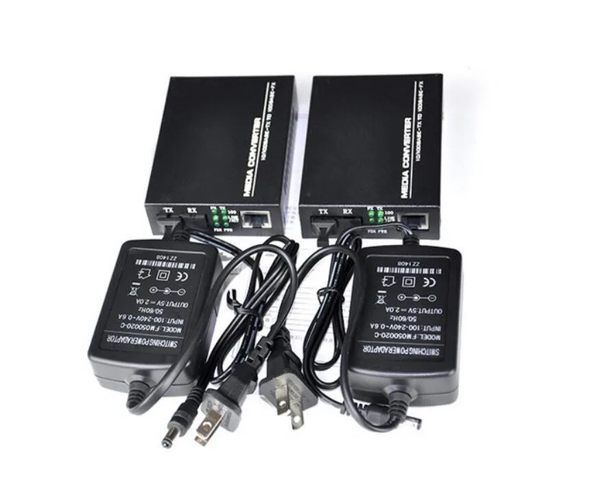 1 пара 10/100 м преобразователь мультимедийных данных Fast Ethernet RJ45 SFP 25 км