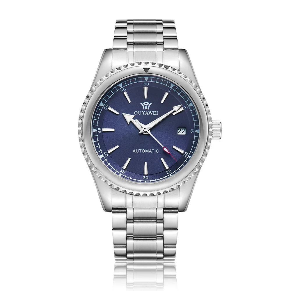 Часы OUYAWEI Мужские механические модные повседневные наручные с автоматическим