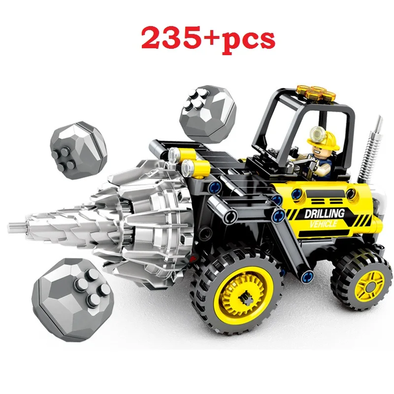 EWELLSOLD Инженерный Бульдозер Кран Совместимый с Техникой Грузовик Конструктор Городской Строительный Игрушка для Детей