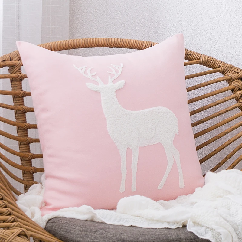 45*45 см 3D вышитые искусственные милые наволочки с рисунком кролика ежика и облаков