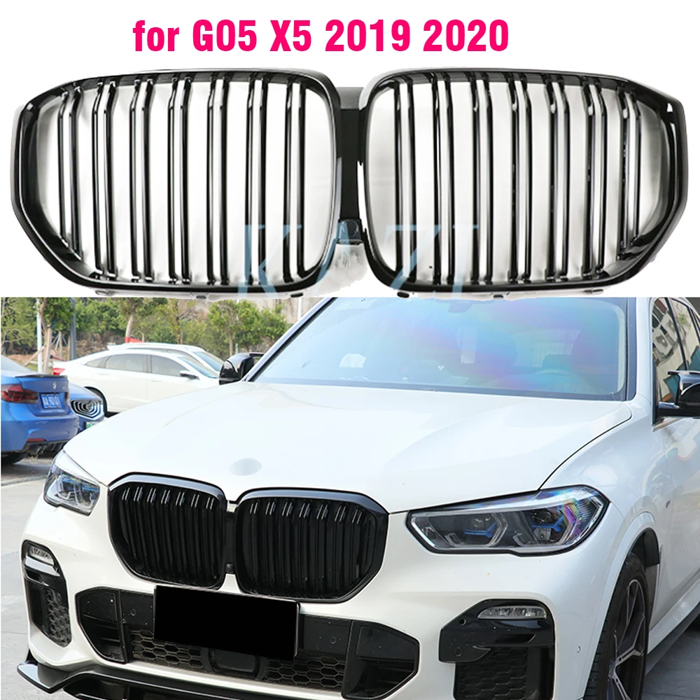 

Gloss Black Front Bumper Kidney Grill Grilles for BMW X5 G05 2019 2020 xDrive30i xDrive40i xDrive30d M Sport styling
