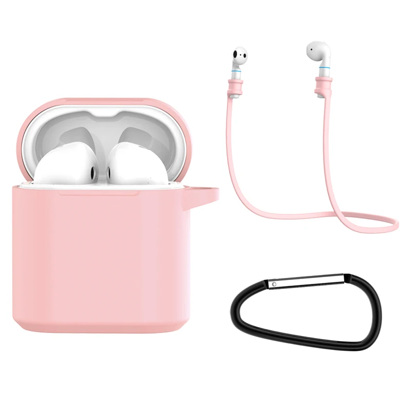 3 in 1 Pink Чехол для наушников для huawei Honor FlyPods 3 в 1 силиконовый чехол для Fly Pods Pro защитный чехол s для Freebuds 2 Pro с карабином - Цвет: 3 in 1 Pink