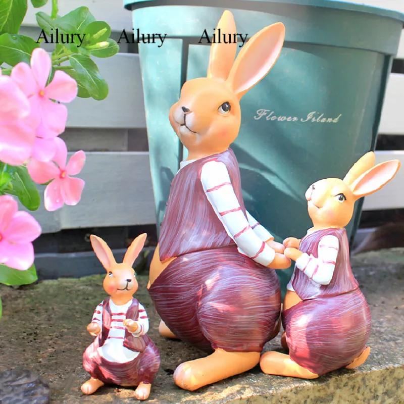 Cute Cartoon Rabbits,Creative Home Decoration Ornaments,Outdoor Garden Balcony Living Room Gardening Landscaping Furnishing