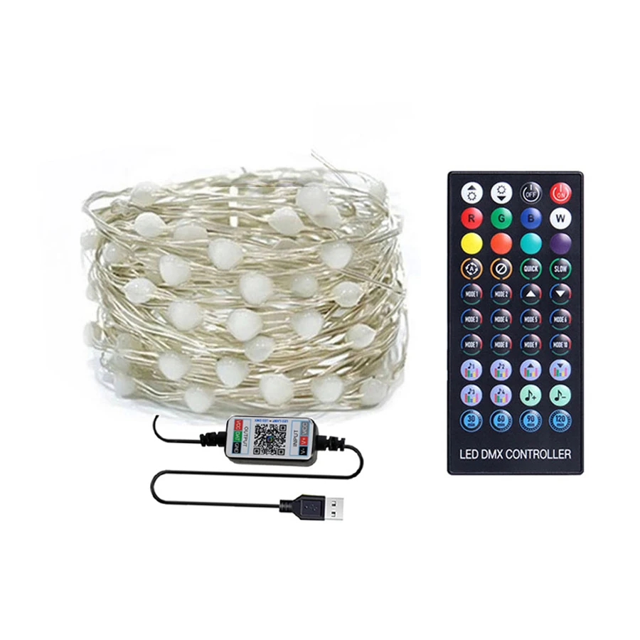 100/светодиодов Рождественская смарт-гирлянда s RGB меняющая цвет Сказочная