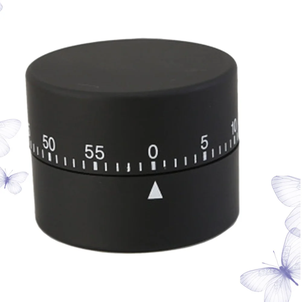 

Cylindrical Shape Mechanical Rotate Timer Cooking Countdown Timer Manual Timekeeper Kitchen Reminder Hairdressing Supplies (Blac