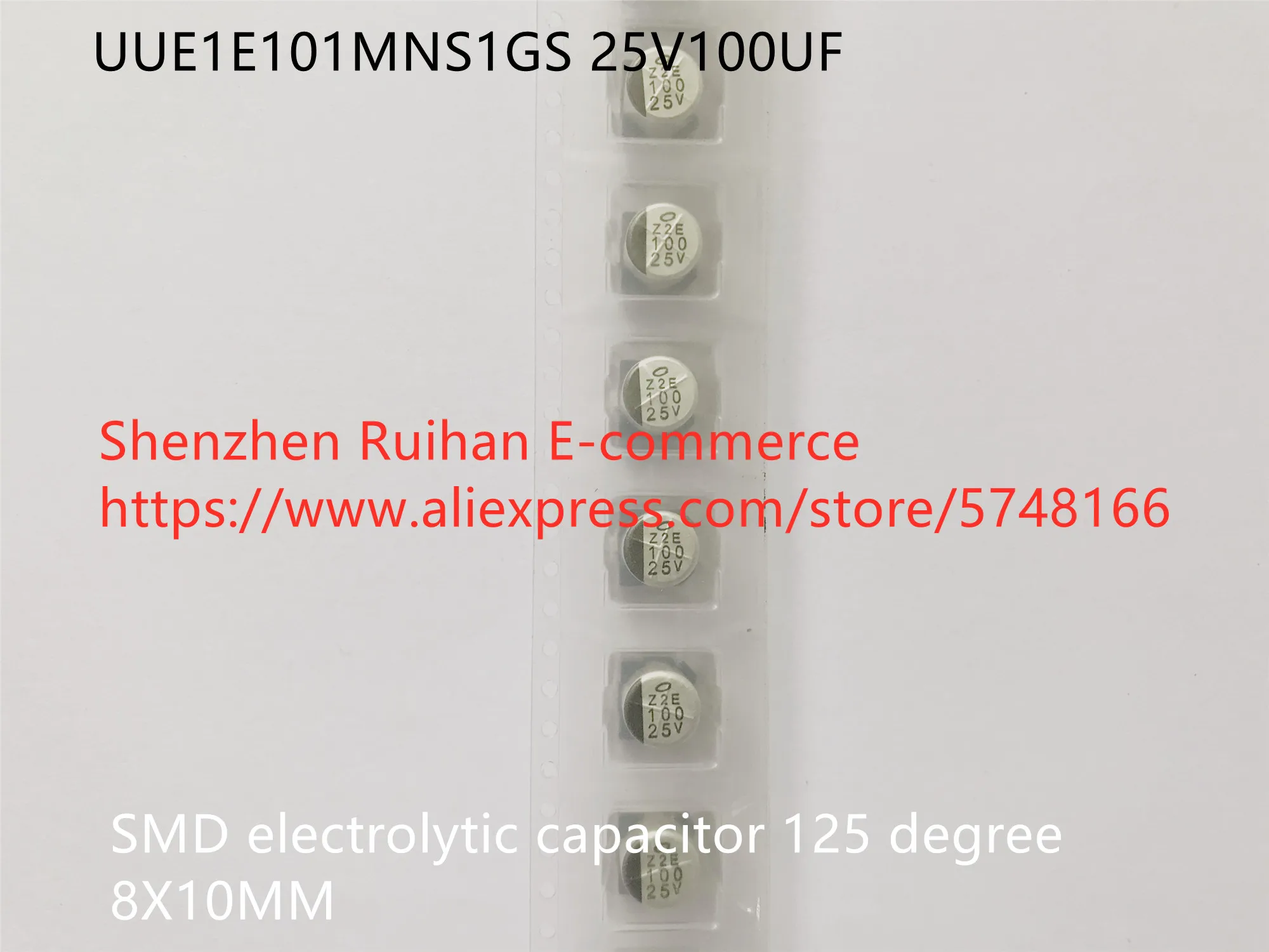 Оригинальный новый 100% UUE1E101MNS1GS 25V100UF 8X10 125 градусов электролитический конденсатор