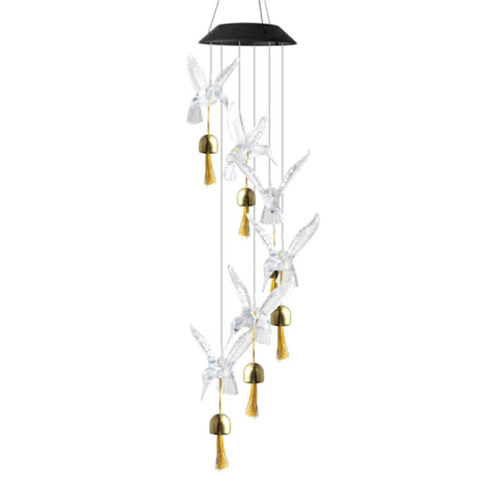 

Economical Butterfly Wind Chimes Solar Bells Lamp Outdoor Solar Chandelier Gardening Mother Garden Decoration ds99