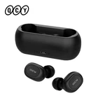 QCY QS1 T1C наушники Bluetooth V5.0 Гарнитура 3D стерео Спортивные Беспроводные наушники с двойным микрофоном и зарядным устройством